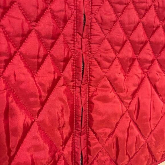 Talbots Women's Red Quilted Full Zip Puffer Vest with Pockets Extra Large XL - Picture 6 of 11
